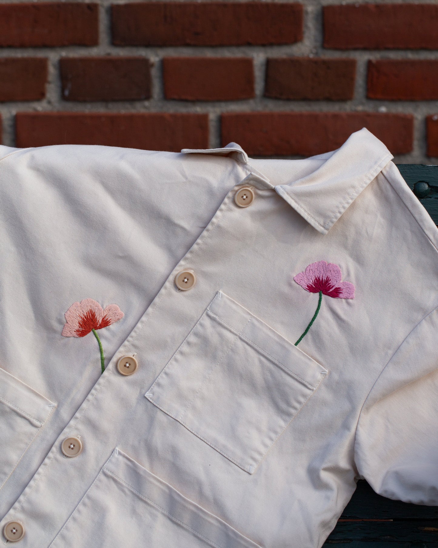 Mender Society broderikit til visible mending med motiv af valmue