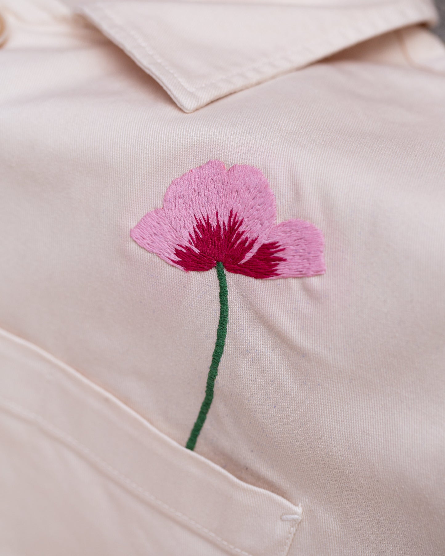 Mender Society broderikit til visible mending med motiv af valmue