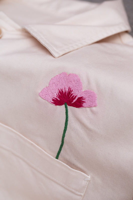 Mender Society broderikit til visible mending med motiv af valmue