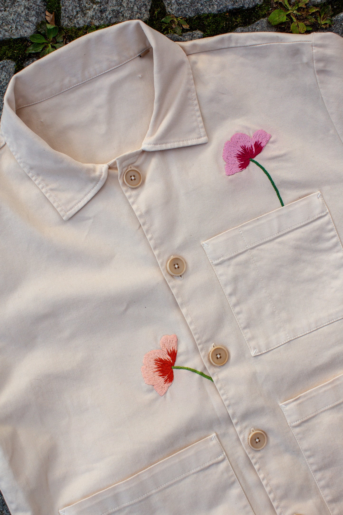 Mender Society broderikit til visible mending med motiv af valmue
