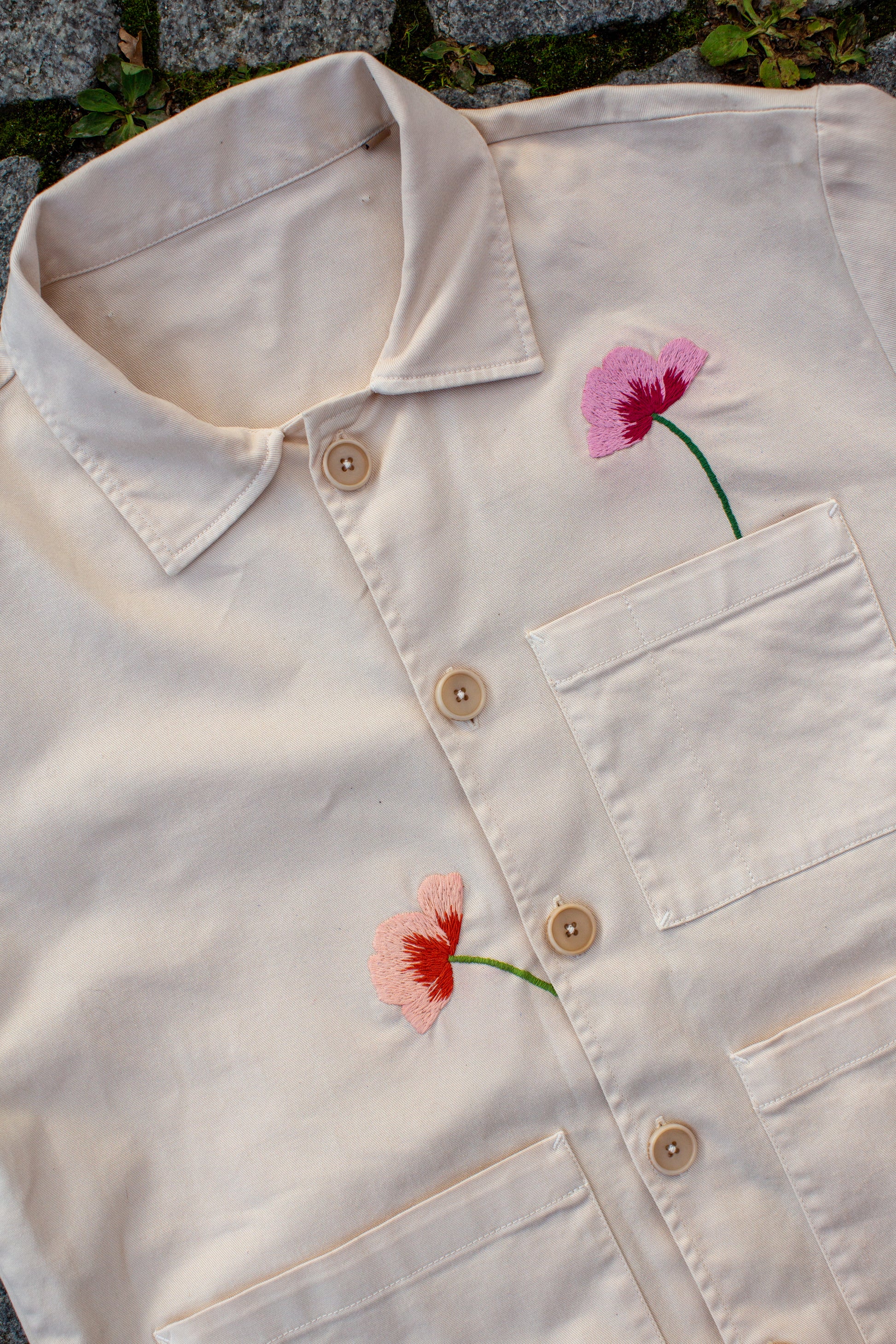 Mender Society broderikit til visible mending med motiv af valmue